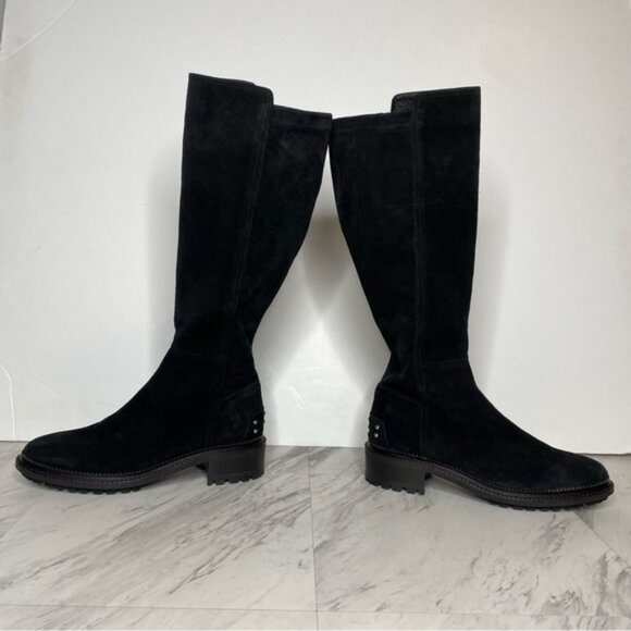 Aquatalia Omara Black Suede Tall Boot 10 - Picture 8 of 16